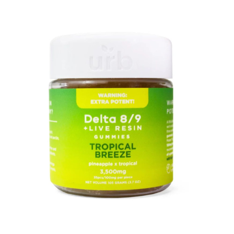 Urb Delta 9 + 8 THC Live Resin Gummies 100 mg 35-Pack